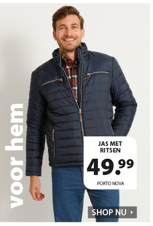 Winterjas voor heren met opvallende ritszakken. Deze jas is perfect voor het najaar en heeft een stoere look. De jas heeft een ritssluiting en een opstaande kraag.