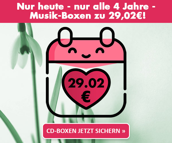 Nur heute - nur alle 4 Jahre - Musik-Boxen zu 29,02 € - CD-Boxen jetzt sichern »