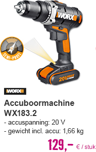 WORX Accuschroefboormachine WX183.2 | HORNBACH