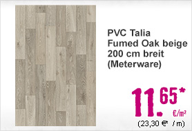 PVC Talia Fumed Oak beige 200 cm breit (Meterware)