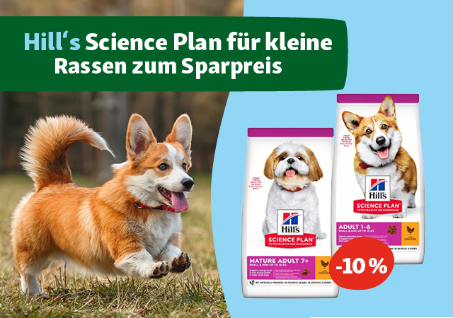 Hill's Science Plan für kleine Rassen zum Sparpreis