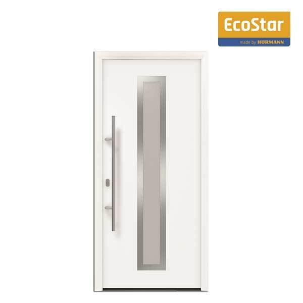 Haustür EcoStar ISOPRO IP 700S 110x210 cm Links RAL 9016 verkehrsweiß inkl. Beschlag-Set,Edelstahl Stangengriff,Sicherheitsprofilzylinder mit 5 Schlüsseln