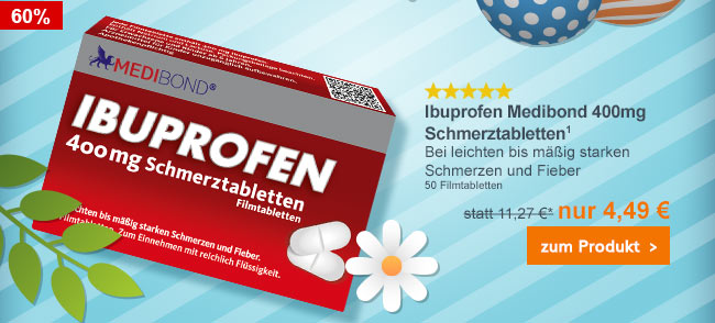 zu Ibuprofen Medibond 400mg Schmerztabletten