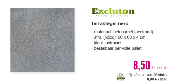 EXCLUTON Terrastegel nero 60x60x4 cm | HORNBACH