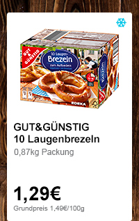 GUT&GÜNSTIG 10 Laugenbrezeln >>