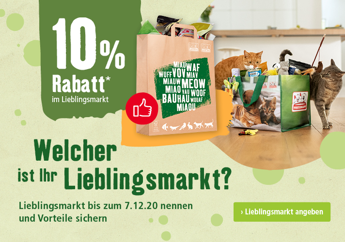 Jetzt Lieblingsmarkt angeben und 10% sichern