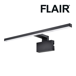 FLAIR LED Spiegellamp Rasalas zwart | HORNBACH