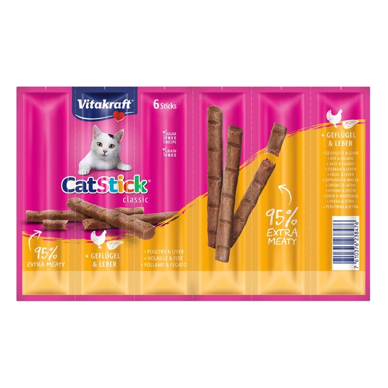 Vitakraft Cat-Stick 10x6 Stück Geflügel & Leber