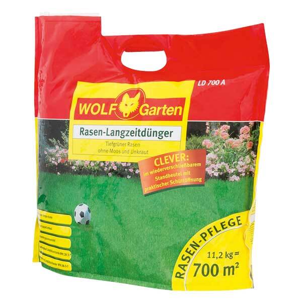 Rasen-Langzeitdünger WOLF-Garten 11,2 kg / 700 m²