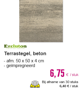 EXCLUTON Terrastegel 60PLUS soft comfort grezzo zonder facet 50x50x4 cm | HORNBACH