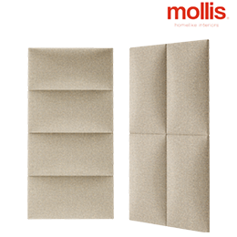 MOLLIS Wandkussen Solid creme/beige 30x60 cm | HORNBACH