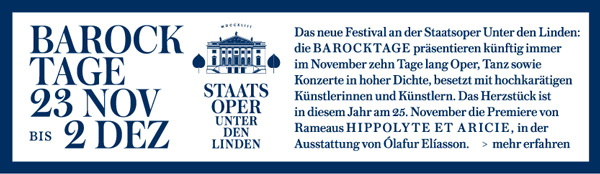 Anzeige: Staatsoper unter den Linden // Barocktage