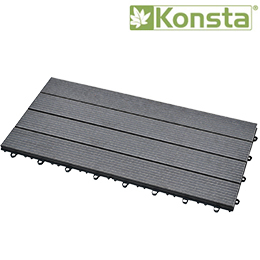 KONSTA Tuintegel kliksysteem WPC antraciet 30x60 cm | HORNBACH 