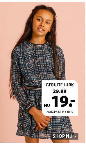 Check! Helemaal weer terug in het modebeeld en dus supertrendy is deze geruite meisjes jurk. De multicolor geruite print is lekker opvallend en vrolijk.