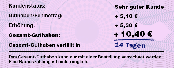 Jetzt hier klicken für Ihr Gesamt-Guthaben!