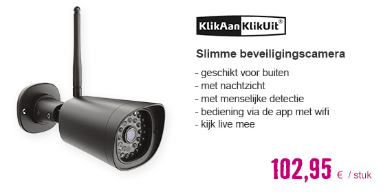 KLIKAANKLIKUIT® Slimme Wifi IP camera outdoor IPCAM-3500 zwart | HORNBACH