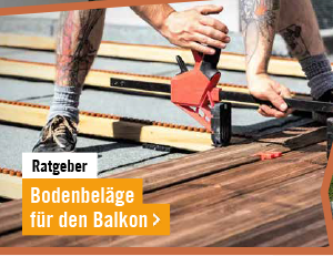 Bodenbeläge für den Balkon.