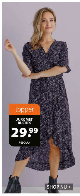 jurk met ruches