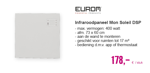 EUROM Infraroodpaneel Mon Soleil DSP 400 Watt WiFi| HORNBACH