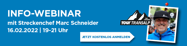 Kostenloses Webinar zur TOUR Transalp