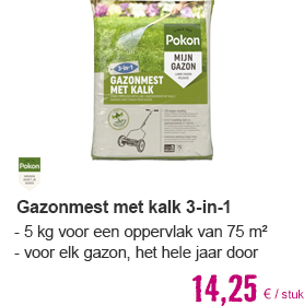 POKON Gazonmest met kalk 3in1 75m2