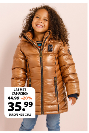 Warme en opvallende winterjas voor meisjes. Deze jas zit lekker comfy en is verfraaid met een toffe brons kleur. Voorzien van een capuchon, een ritssluiting en ritszakken.