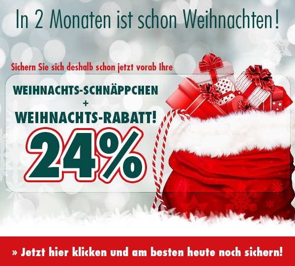 Jetzt Ihren WEIHNACHTS-RABATT sichern »