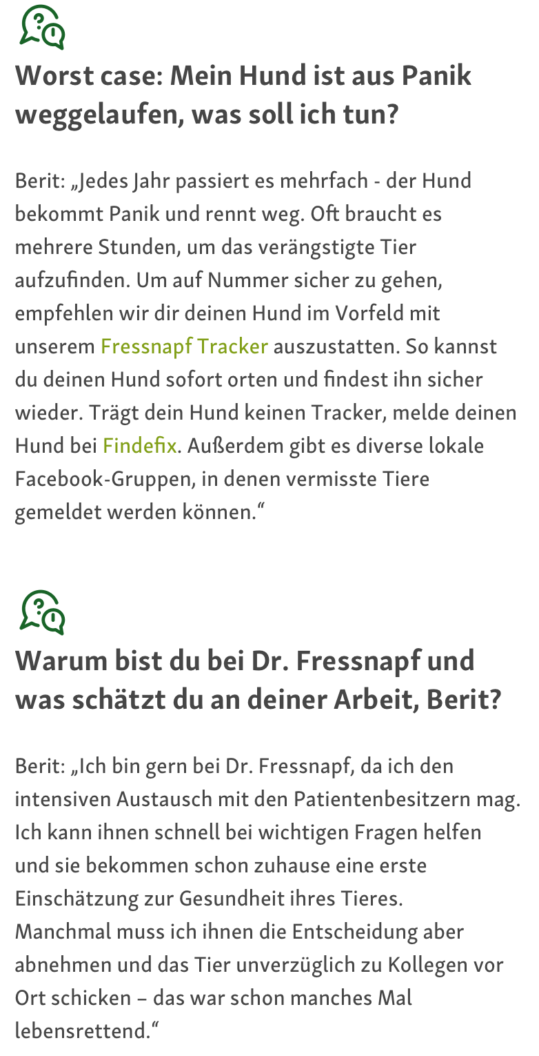Dr. Fressnapf im Interview mit Tierärztin Berit