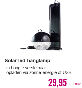 XUNZEL Solar LED Hanglamp Solarmoon zwart