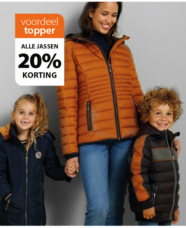 voordeeltopper: Alle jassen 20% korting