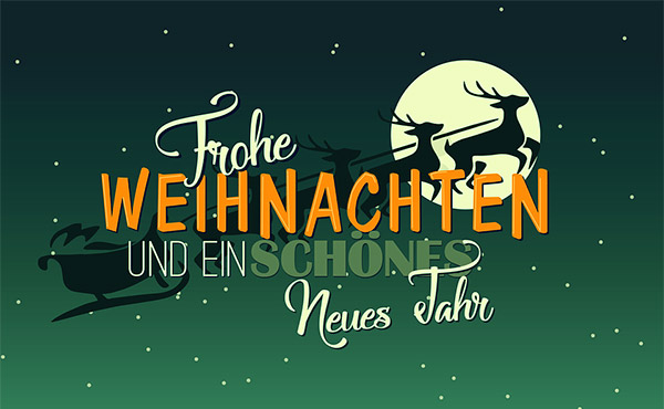 Frohe Weihnachten und ein schönes Neues Jahr