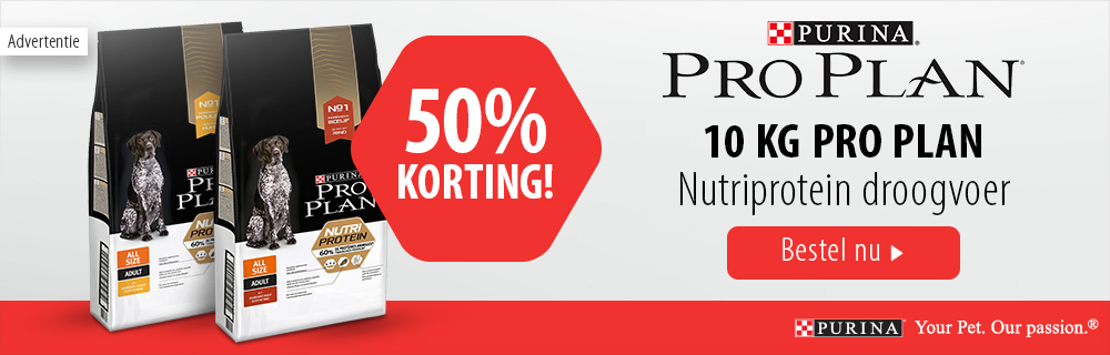 50% korting op 10 kg Pro Plan Nutriprotein!