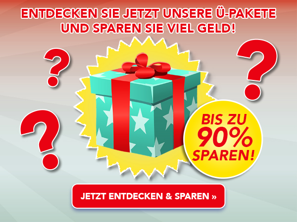 JETZT Ü-Pakete entdecken und bis 90% sparen!