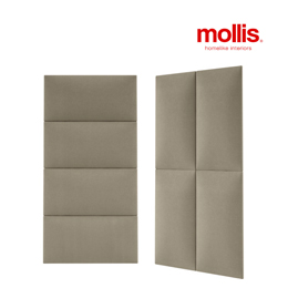 MOLLIS Wandkussen Matt Velvet beige 30x60 cm