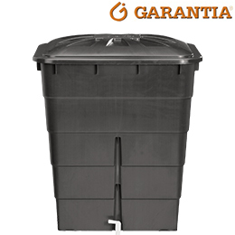 GRAF Regenton vierkant met deksel kunststof grijs 300 L | HORNBACH
