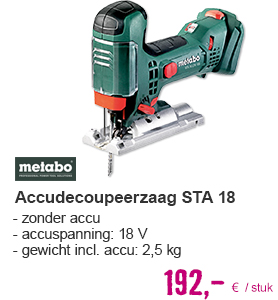 METABO Accu decoupeerzaag STA 18 LTX 100 (zonder accu) | HORNBACH