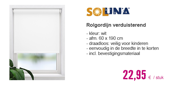Rolgordijn verduisterend met veermechaniek wit 60x190 cm | HORNBACH
