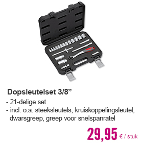 Dopsleutelset 3/8", 21-delig | HORNBACH