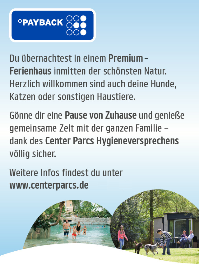 Unser Gewinn: Kurzurlaub in einem Park von Center Parcs