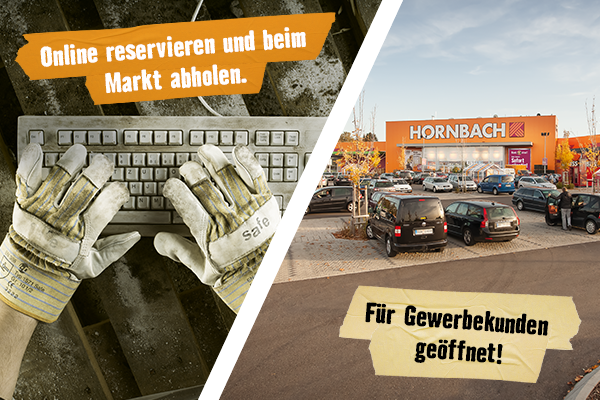 Online reservieren und beim Markt abholen. Für Gewerbekunden geöffnet.