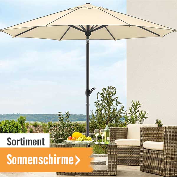 Sortiment Sonnenschirme