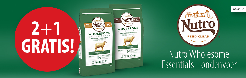 2 + 1 gratis! Nutro Wholesome Essentials Hondenvoer