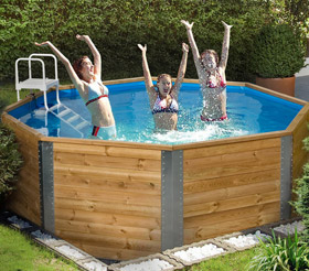 Weka Massivholzpool 593, Ø 310 x 116 cm