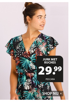 Jurk met ruches voor 29,99