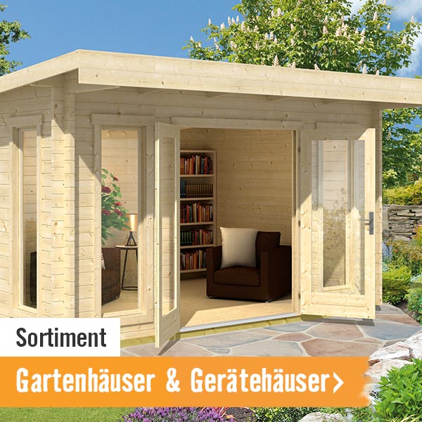 Gartenhäuser im HORNBACH Onlineshop