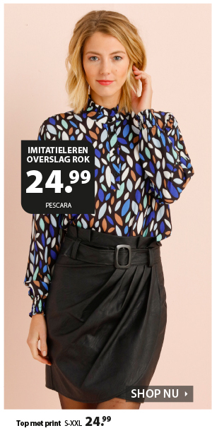 Imitatieleren overslag rok voor 24,99 euro