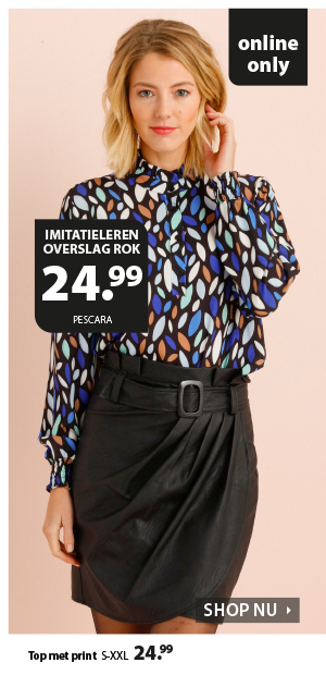 Imitatieleren overslag rok voor 24,99 euro