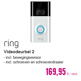 RING Video deurbel 2 nikkel/zwart