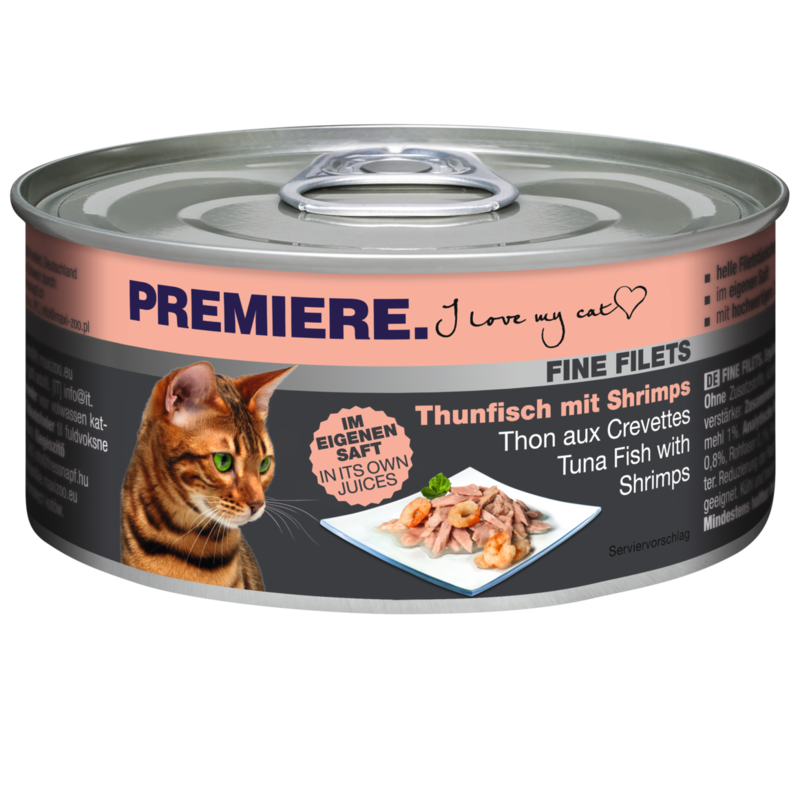 PREMIERE Fine Filets Naturell 12x80g Thunfisch mit Shrimps