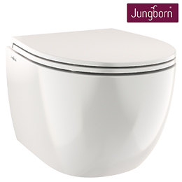 JUNGBORN Spoelrandloos toilet Mandara/Two met turbo flush spoeltechniek wit l HORNBACH